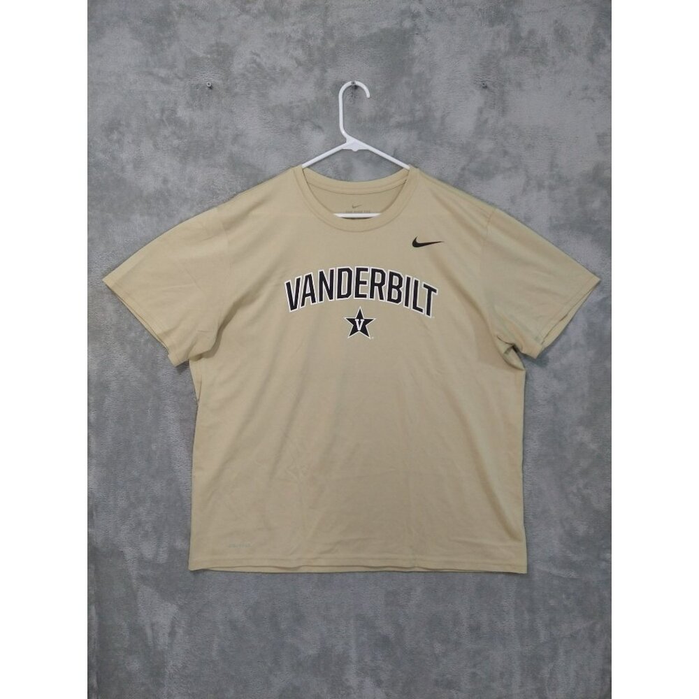 Nike Tee Shirt Mens Large Vanderbilt Commodores Short Sleeve Dri Fit Crew Neck - Picture 1 of 6